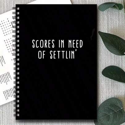 1 pieza Cuaderno espiral negro interesante, libro de registro para resolver problemas, útiles de oficina y escolares, regalo perfecto para amigos y colegas