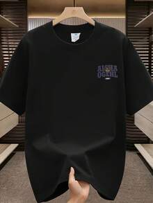 Men's Short-Sleeved T-Shirt, 100% Cotton, Fashion Brand, Casual Summer Style, One Size Fits Most, Relaxed Fit, Versatile Garment Suitable For All Seasons. Can Be Worn As A Base Layer In Spring And Autumn Or On Its Own In Summer. Unisex Style, Perfect For Friends. Fashion Brand T-Shirt, 100% Cotton And Heavyweight. - 白色 - 查看 8