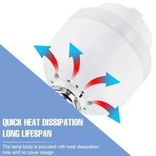 CanLing LED Silent Ceiling Fan Light E27/E26 Embedded Pendant Light Bulb AC85-265V 3-Speed Switch Control Awning Pendant Light Home Living Room Bedroom Study Kitchen Desk Bunk Bed Eye-Protection Flicker-Free Soft Light Summer Camping Tent Cool Small Fan - E27/E26 Fan Light Bulb - View 10
