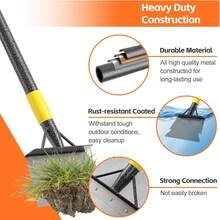 Arden Shovel, Weeding Tool, Multifunctional Garden Cleaning Shovels, 72 Inch Floor Scraper Long Handle, Heavy Duty Metal Flat Spade For Lawn Edging, Crack Weeding, Ice Breaking & Snow Removal - 72" - View 5