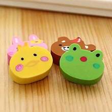 20pcs Cute Animal Erasers, Cartoon Bear, Frog, Chick Patterns, Fun Design, Suitable For School, Office, Home Use, Learning Supplies, Study Accessories, Holiday Gifts, Classroom Rewards, Student Prizes (Random Colors) - A - View 5