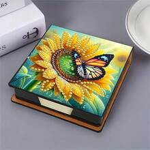 DIY 5D钻石画套装 - 便签盒 - 独特手工礼品,钻石画套装,不对称圆形,办公室和家居桌面独特手工礼品 - BQ078 - 查看 5