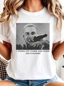 Camiseta con Estampado Vintage, Camiseta para Fanáticos de la Música Pop, Camiseta Vintage de Concierto, Camiseta con Frases de Letras, Ropa Urbana Unisex, Regalo para Fanáticos de Bieber - Blanco - Ver 5
