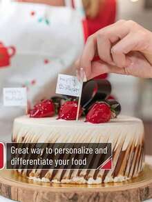 100pcs Blank Toothpick Flags, DIY Blank Flags, Buffet White Mini Label Blank Toothpick Flags, Suitable For Plates, Cupcake Decoration, Cocktail Picks, Appetizers, Suitable For Buffet Parties, Weddings, Birthday Parties, Food Labels, Fruit Picks, Party Food Decoration Events, Bars, BBQ Parties, Sports Events - A - View 7
