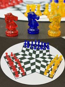 3或4人對戰桌上遊戲，64顆彩色透明棋子，附天然橡膠遊戲墊的團隊棋盤遊戲組，歐美熱門桌遊 - 彩色 - 查看 6