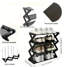 Zapateros plegables - Negro - Ver 2