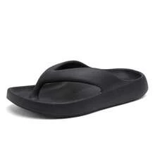 Fashionable 's Slip-On Anti-Slip Flip-Flops For Summer - Suitable For Going Out, Swimming And Lounging On The Beach - 黑色 - 查看 5