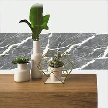 OUTANA 10pcs/0.9㎡ Deep Gray Marble Pattern Ceramic Tile Stickers, Waterproof Aluminum Composite Board, Self-Adhesive Wallpaper For Wall Renovation And Decoration, Suitable For Valentine's Day, Wedding, Birthday - FZZH567 - View 7