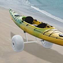 Beach Balloon Wheels, Balloon Wheels Beach Cart Tires, 2 Pack Inflatable Replacement Sand Tires, Replacement Big Sand Wheels For Beach Buggy, Kayak Trolley, Canoe Dolly (Mounting Part Diameter: 16mm/0.63in, 22mm/0.87in) - A-16mm - View 1