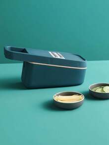 1pc Vegetable Slicer Potato Shredder Multi-Function Kitchen Gadget Cutter Julienne Peeler For Salad - Dusty Blue - View 3