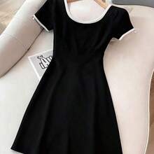 Nana's Women's Clothing Store  Vestido largo con diseño de lazo minimalista y de moda - Multicolor - Ver 3