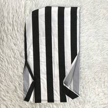 1pc Solid Color Instant Wear Hijab Underscarf - Black and White Print - View 4