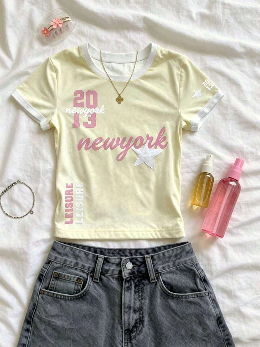 Blusa de verano con estampado de flores, top casual para mujer, camiseta gráfica, ropa de verano, top de playa para mujer, conjunto de playa, camiseta de playa, camiseta de mujer, regalo para la hermana, top Y2K - Multicolor 3 - Ver 1