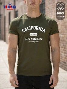 King T-shirt Men T-Shirts - Army Green - View 1