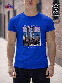 King T-shirt Men T-Shirts - Blue - View 1