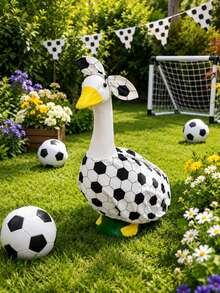 23-Inch Goose Costume Set, Football Print Body Cover And Bow Headband, Sports Themed Outdoor Yard Decor Goose Outfit, Suitable For Football World Cup Holiday (Goose Not Included) - Multiple Styles - View 2