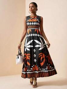 Women Midi Dresses - Negro 2 - View 9