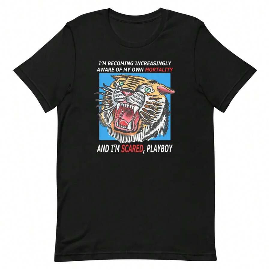 Camiseta unisex Mortality Tiger - Negro - Ver 1