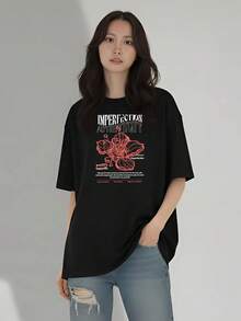 The Most Popular Women's T-Shirt Of 2026! A , Youthful, Lightweight, And Casual Short-Sleeved T-Shirt With An Adjustable Fit. Urban Legend Style. The Material Is Durable And Reliable! - 花朵 #12 - 查看 2