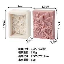 Molde de silicona paraón de Hada de las flores 3D, diseño de niña ángel con mariposa rosa, vela deón hecha a mano, manualidades, limpieza de fácil liberación PYKK - 6 - Ver 6