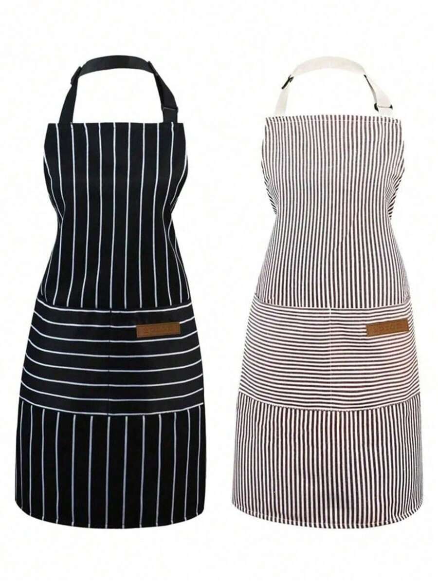 Adjustable Bib Apron, Waterproof Oil-Resistant Wear-Resistant, With Pockets, Soft Chef Apron, Suitable For Men And Women, Home Cooking, Baking, Grilling, Kitchen, Coffee Bar, Outdoor Gardening, Essential Kitchen Decor