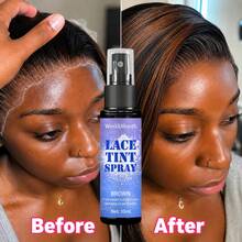 Lace Melting Tint Spray For Lace Front Wigs, Brown Quick Dry Formula For Seamless Natural Hairline, Non-Greasy Flake-Free Wig Install Spray, 30ml - 30毫升 - 查看 1