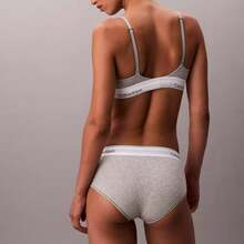 Calvin Klein Icon Cotton Modal Lightly Lined Triangle Bralette QF8498 - Grey Heather - 查看 4