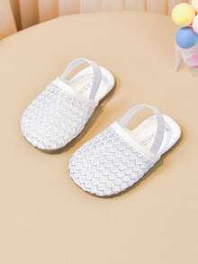 Baby/Kleinkind Mesh atmungsaktive Sandalen, Weiche Sohle Anti-Rutsch Baby Laufschuhe, Neues Sommer Design für Jungen & Mädchen - Weiss - Übersicht 6