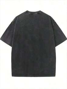 Camiseta de verano con estampado a doble cara, camiseta casual lavada en negro con patrón de estilo callejero de Nueva York Manhattan, líneas geométricas en bloques rosa y naranja, ropa estética retro con tipografía desgastada, atuendo de moda urbana hip-hop, regalo para festivales de música y fiestas, regalo para el Día del Padre, regalo para el Día de San Valentín, camiseta de la Copa Mundial 2026 GLTQ - Negro - Ver 2