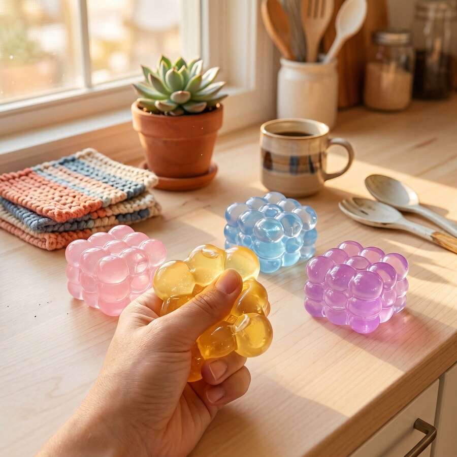 Juguete antiestrés Maru Cube - Igual que el viral Maru Cube Squeeze Toy, textura suave y pegajosa, herramienta de alivio del estrés de rebote lento, relajación emocional para adultos
