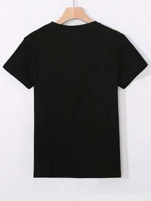 Plus Size Plain Round Neck Short Sleeve T-Shirt, Versatile And Practical - 白色 - 查看 2