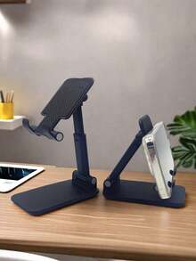 1 pieza Soporte ajustable y plegable para teléfono y tableta, universal para teléfonos y tabletas, altura ajustable, rotación multi-ángulo, adecuado para ver videos - Soporte para teléfono - Ver 4