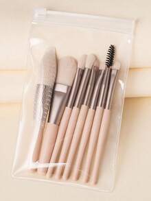 8pcs Makeup Brush Set, Portable Muted Color Makeup Brushes, Soft Hair Blush & Eyeshadow Brushes, Makeup Tools - Portable - View 12