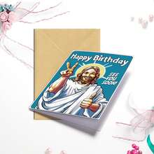 1 buah Kartu Ucapan Lucu, Ucapan Selamat Ulang Tahun Dekoratif Unik untuk Pria, Wanita, Keluarga, Cetakan Berkualitas Tinggi, Termasuk Amplop, Hadiah Personalisasi Sempurna untuk Perayaan Ulang Tahun ke-40, ke-50, ke-60 - Amplop putih - View 4