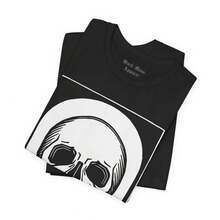 Camiseta Memento Mori, Danse Macabre, camiseta de calavera, camiseta de Dance of Death, camiseta gótica, esqueleto, camiseta unisex gótica de manga corta - Negro - Ver 2