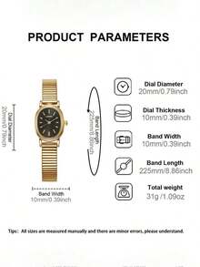 New Fashion Wristwatch For Women, Vintage Quartz Watch, Luxurious, Minimalist, Elegant, Lightweight And Versatile, Suitable For Daily Wear, Birthday Gift, Party, Festive Gathering, Ideal Gift For Yourself Or Friends - 卡其色 - 查看 5