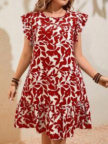 Plus Size Dresses - Rojo - View 3