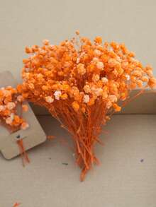 60pcs 16.5 Inch Artificial Red Bunny Tails, Home Decor Fake Bunny Tails Stems, Suitable For Boho Floral Arrangements, DIY Crafts, Home Kitchen And Wedding Decor, Christmas, Thanksgiving, Wreath Making - Orange - View 2