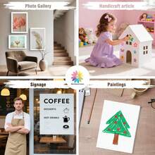 10Pcs/Set White Blank Foam Boards KT Board, Wedding Party Backdrop Decor, Personalized Photo Booth Welcome Standee Sign For Birthday Engagement, Home Event, Graduation, Back-To-School, Art Craft Display - White - View 5