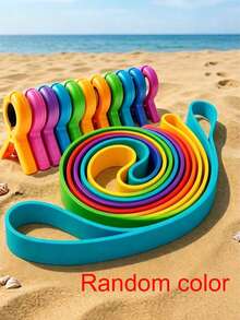 1/4/8/12pcs Assorted Color Beach Towel Clips, Plastic Clothes Clips, Windproof Beach Towel Clips, Clothes Hanger Clips, Strong Spring Clips, Beach Chair Towel Clips, Sock Clips, Large Plastic Clothes Clips, For Fixing Towels - Multicolor - View 4