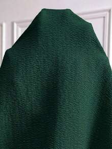 Vestido corto sencillo sin mangas de cuello redondo de unicolor para mujer talla grande - Verde Oscuro - Ver 6