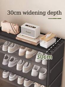 Portable Closet, Closet Organizer, Multifunctional Transparent Flip-Cover Dust-Proof Shoe Cabinet, Wardrobe, Shelving Unit, Shoe Rack, Free-Standing Display, Easy Assembly, Floor-Standing Storage Rack, Book Cabinet, Suitable For Bedroom, Living Room, Kitchen, Study, Office, Holiday Storage, Christmas Gift - Black - View 8