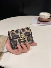 Women's Accordion Card Holder, Glossy Crocodile Embossed With Metal Decor, Multi-Card Slots & Wallet All-In-One - Grey - View 5