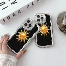 Emblema del sol de Golden Tangledfunda de teléfono Fundas compatibles con ,Apple,VIVO,OPPO,,, y Honor.Fabricadas en silicona TPU,ofrecen protección contra golpes y caídas.regalos para mamá - Plateado - Ver 6