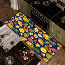1pc Colorful Fruit Pattern Printed Rug, Long Doormat Series, Suitable For Living Room, Laundry Room, Bathroom, Kitchen, Bedroom - Multicolor - View 4