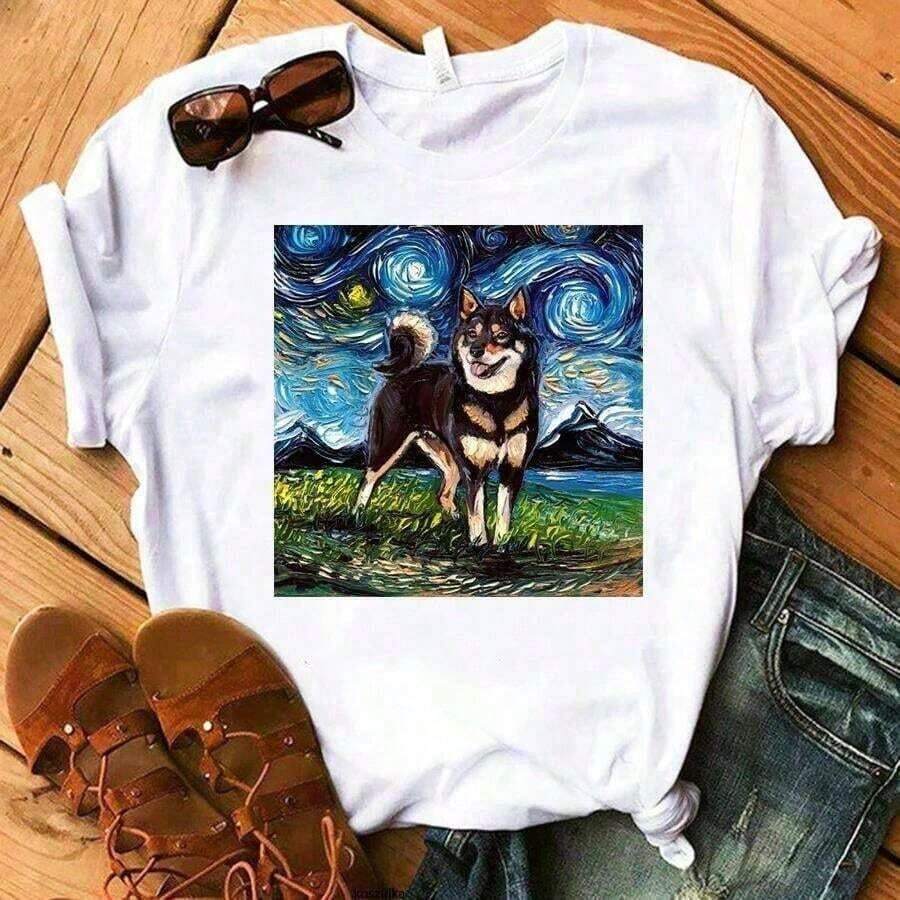 1 Piece Of Women's Clothing; Summer T-Shirts, Simple Design With Women's Face Print, Casual Women's T-Shirts, Soft Short Sleeve T-Shirts, Round Neck, Comfortable Clothing, Summer Sets, 100% Pure Cotton DWWC180g 100% Cotton. - 白色 5 - 查看 1