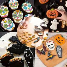 Halloween Cookie Cutters, Stainless Steel Ghost House, Skull, Pumpkin Shaped Fondant Biscuit Mold, Baking Tools - View 7
