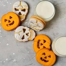 Halloween Cookie Cutters, Stainless Steel Ghost House, Skull, Pumpkin Shaped Fondant Biscuit Mold, Baking Tools - View 5