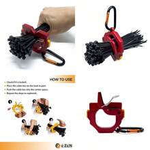 One Touch Soporte para ataduras de cables organizador con cierre - Rojo - Ver 1