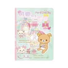 Green Teddy Bear A5 PU Cover Colorful Page Notebook, Cute Rilakkuma Diary Journal, Thick Memo Pad - Multicolor - View 6